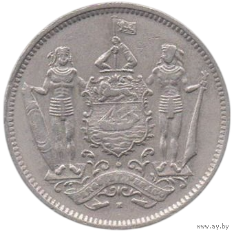 Компания Британского Северного Борнео (Протекторат Британское Северное Борнео) 5 центов 1903. Редкая. Корабль. Парусник.