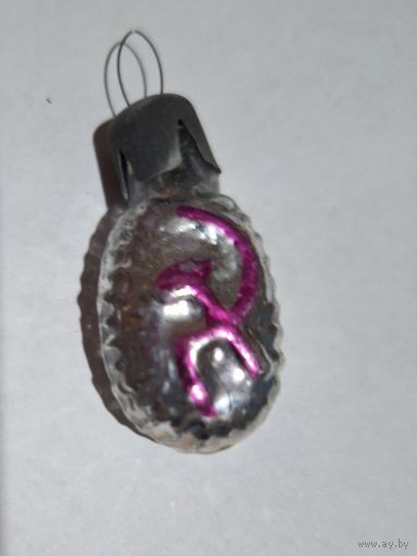 Елочная мини-игрушка  баклажка из армянского набора Малютка