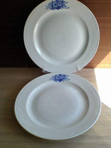 Два Фарфоровых Блюда - Одним Лотом - Диаметр Блюда - 31 см.