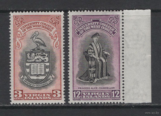 1951 Виргинские Острова** Университет, Герб, Принцесса Алиса, пара