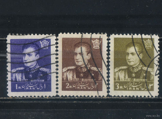 Иран 1958 Шахиншах Мохаммед Реза Пехлеви Стандарт #1039,1040,1043