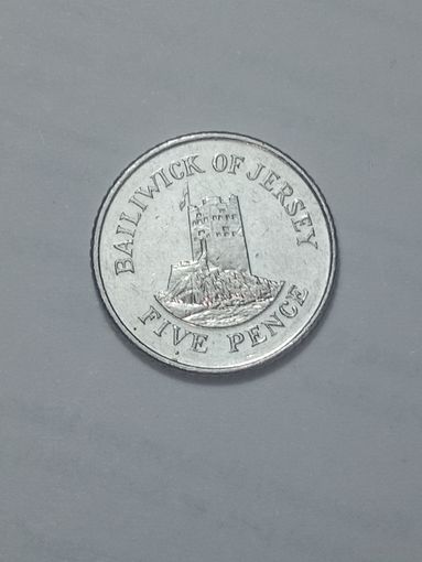 Джерси 5 пенсов 2008 года .