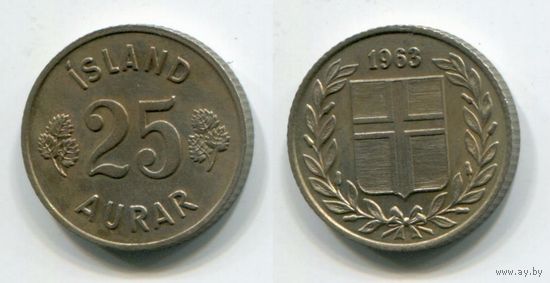 Исландия. 25 эйре (1963)