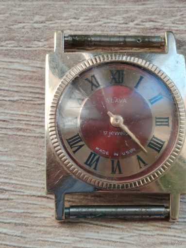 Часы механические СССР Слава клеймо AU 10 позолота