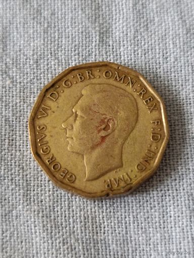 Великобритания. 3 пенса 1945 года. (4)