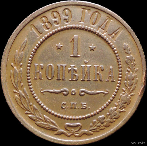1 копейка 1899, Отличная! С 1 Рубля! Смотрите другие лоты!