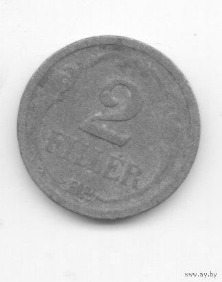 Венгерское Королевство (Регентство). Венгрия. 2 филлерa 1943.