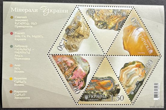 Украина 2010 Минералы блок