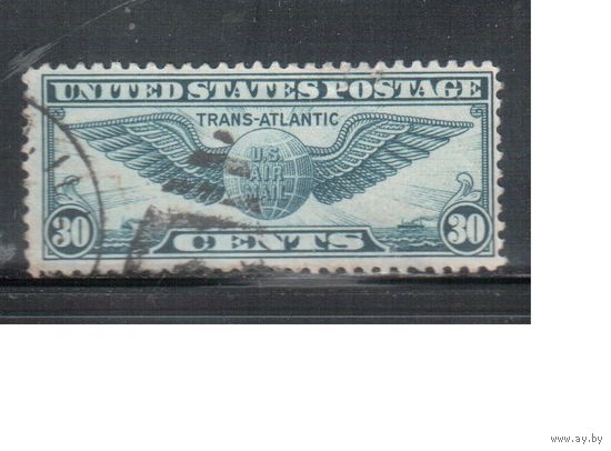 США-1939, (Мих.450), гаш.   , Авиапочта ,Авиация, Знак пилота, (одиночка)(5)