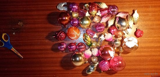 Ёлочные игрушки СССР. 43штуки.