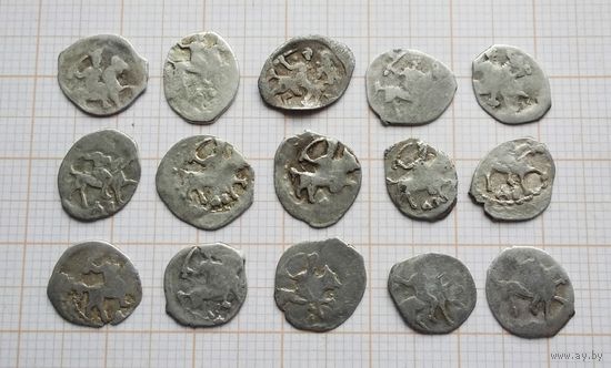 Иван IV Васильевич (Грозный) 1533-1584 гг. Денга. 15 шт. по 4 руб. (лот 5)