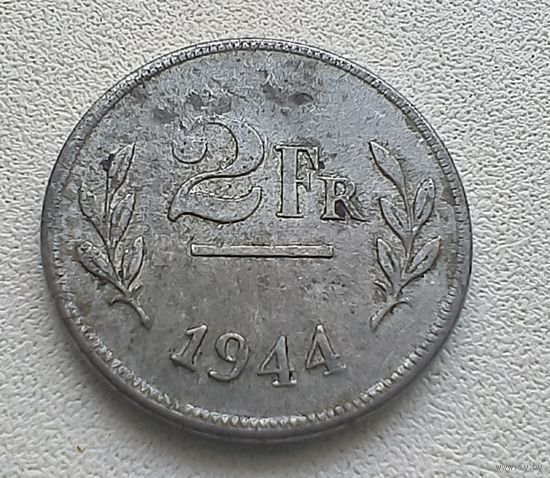 Бельгия 2 франка, 1944  6-3-49