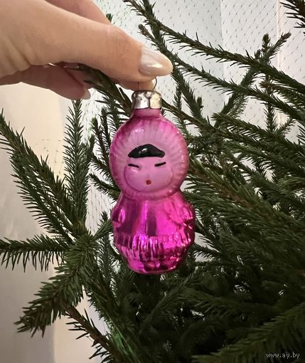 Елочная игрушка чукча якутка СССР К.20