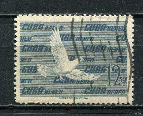 Куба - 1956 - Голубь 12С - [Mi.497] - 1 марка. Гашеная.  (Лот 63FM)-T25P22