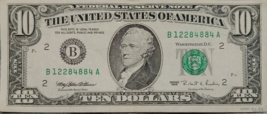 10 долларов США. 1995г