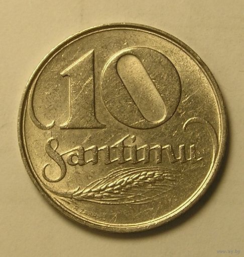 Латвия, 10 Сантимов 1922