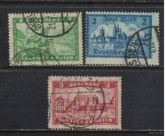 Германия Респ 1924 Виды Рейнштейн Кельн Мариенбург #364-366.