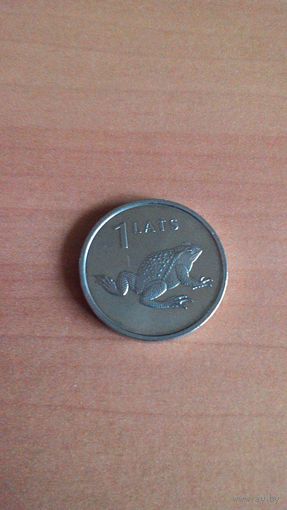 Латвия, 1 лат 2010. Лягушка.