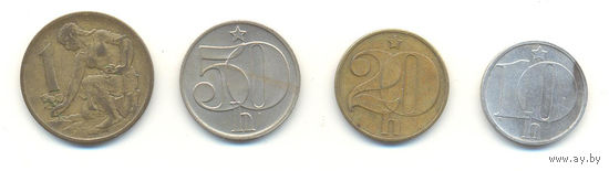 Чехословакия комплект монет (4 шт.)