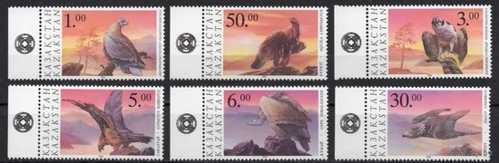 Казахстан 1995. Фауна. Хищные птицы. 6 марок (52)