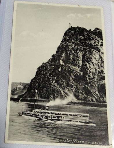 Открытка старинная с изображением скалы Лорейля на Рейне