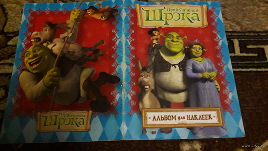 Альбом для наклеек Шрэк + плакат + фишка