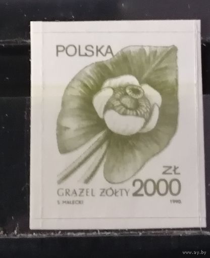 Польша 1990 Флора цветы самоклейка