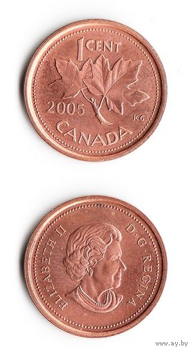 1 цент Канада 2005 года