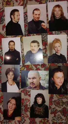 11 цветных ФОТО   с артистами ,на обратной написаны   (А24)