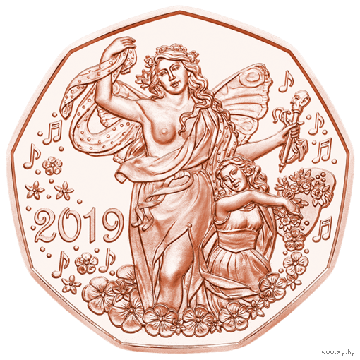 Австрия 5 евро 2019 Радость жизни UNC