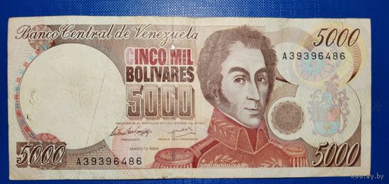 Венесуэла 5000 боливаров 1994 г.