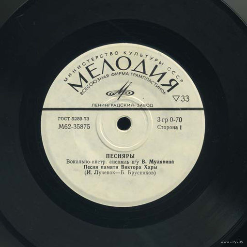 Песняры, Песня Памяти Виктора Хары, МИНЬОН 1974