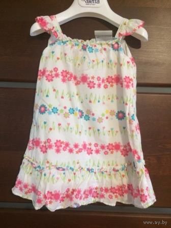Летний сарафанчик на рост 74 см, на подкладке, очень красивый. Качественная ткань. Длина 42 см, ПОгруди до 26 см.