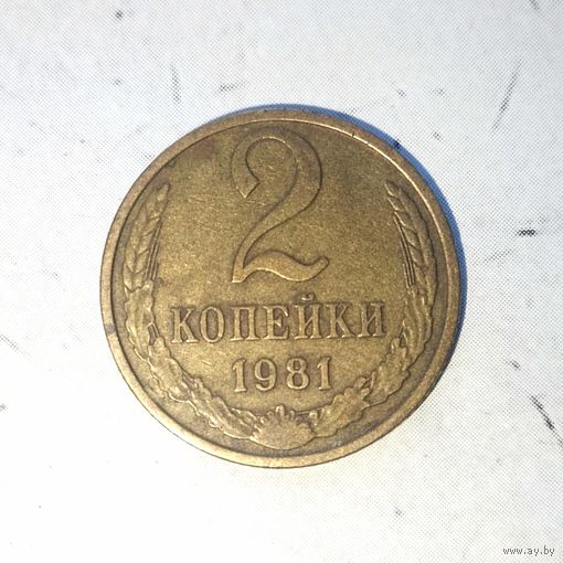 2 копейки 1981 года СССР. Красивая родная патина!