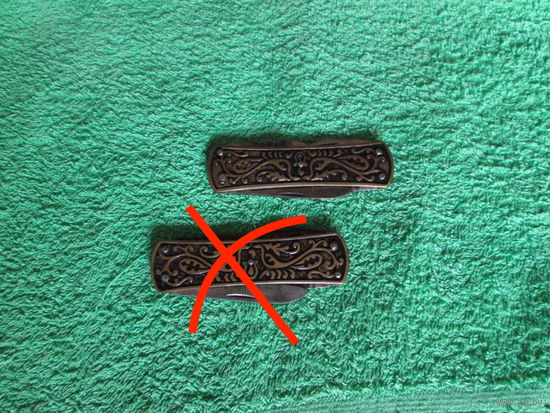 Нож ссср,Рукоять бронзовая в эмали с рисунком.З-Д,стиз ,прототип,швеция нож Eskilstuna-EKA,