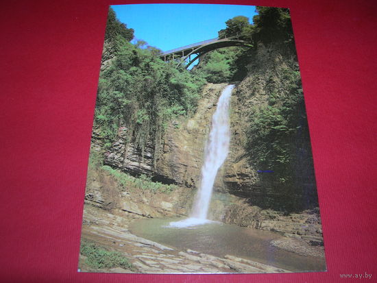 Тбилиси Водопад в ботаническом саду 1980 год чистая