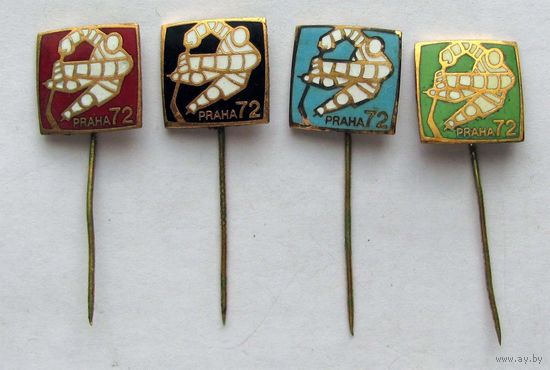 1972 г. Хоккей. Прага. 4 шт.