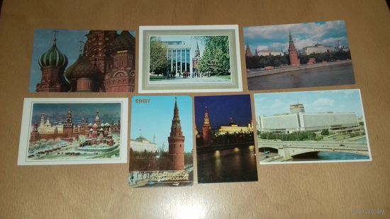 Календарики 1981-1989 МОСКВА 7 шт. одним лотом