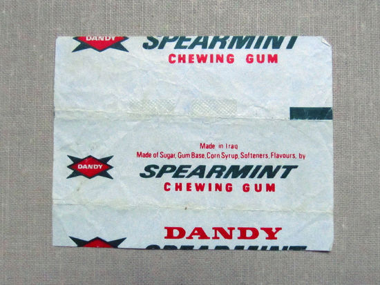 01-264 Обертка фантик от жевачки жевательной резинки Dandy Spearmint Ирак 1970-е