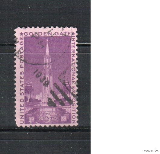 США-1939, (Мих.447), гаш.   , Выставка в Сан-Франциско (одиночка)