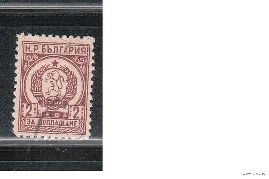 Болгария-1951, (Мих.44), гаш.  , Доплатные марки,Герб
