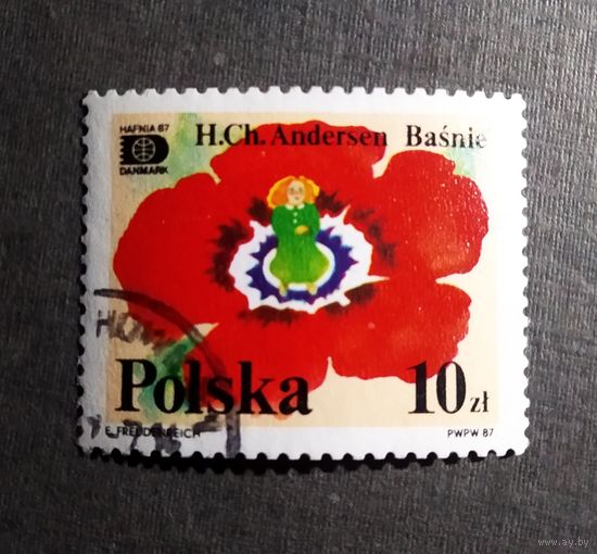 Марка Польша 1987 год Сказки