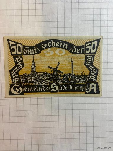 50 пфеннингов (нотгельды) г. Германия.