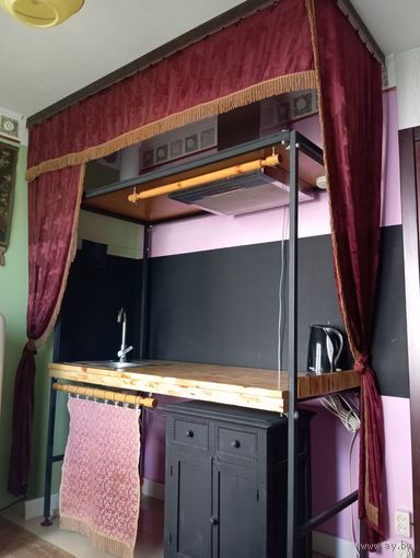 - ШТОРЫ-ОБРАМЛЕНИЕ Германия 1950-ые занавески , шёлк , бахрома , две полоски-подвязки шёлк