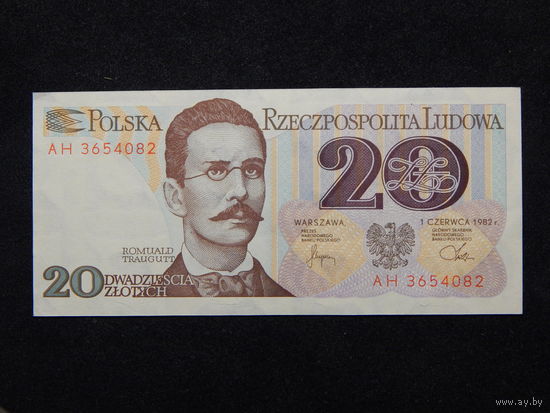 Польша 20 злотых 1982г.UNC