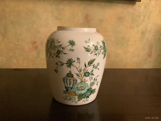 Ваза Зелёные Цветы Англия Staffordshire 60-e