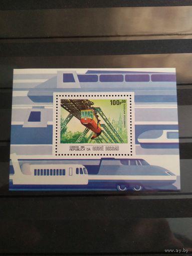 Гвинея-Бисау 1984г. Локомотивы.
