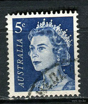 Австралия - 1967 - Королева Елизавета II 5С - [Mi.391A] - 1 марка. Гашеная.  (Лот 24FC)-T25P8