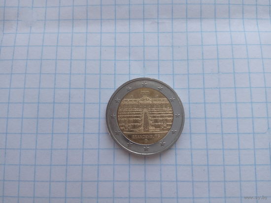2 евро 2020 год Германия Бранденбург