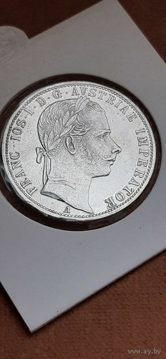1 ФЛОРИН 1861г. Франц Иосиф. Австрийская империя.